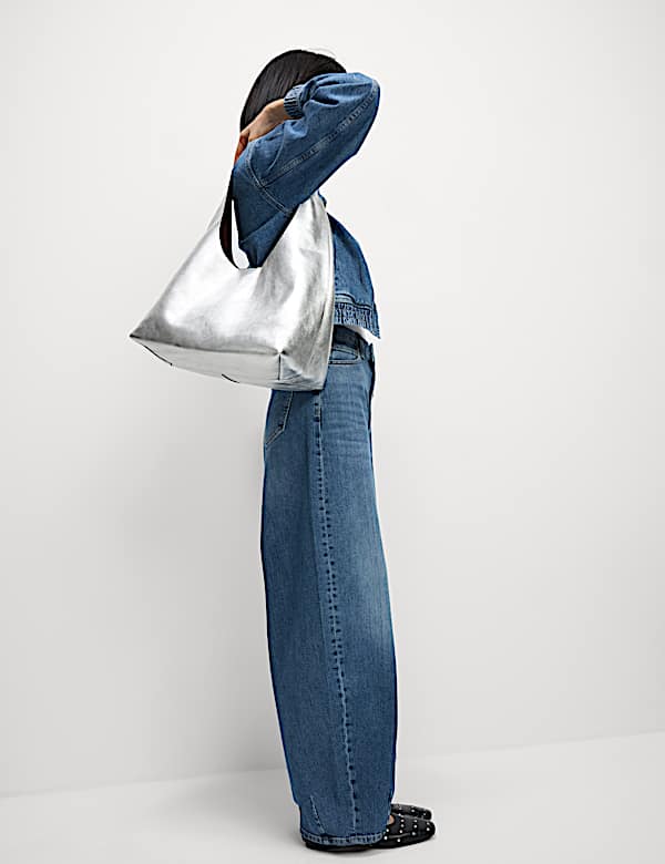 Jean taille normale coupe barrel décontractée - LU