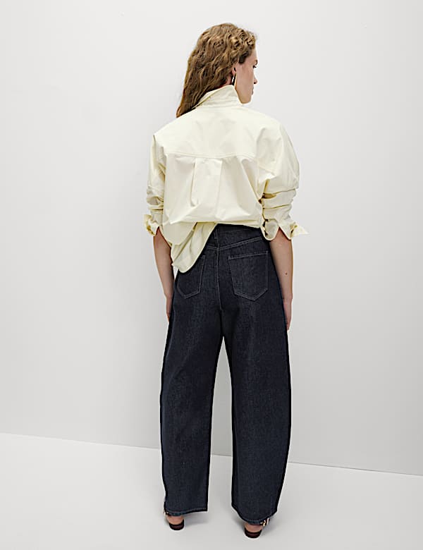 Relaxed Mid Rise Barrel Jeans - AL