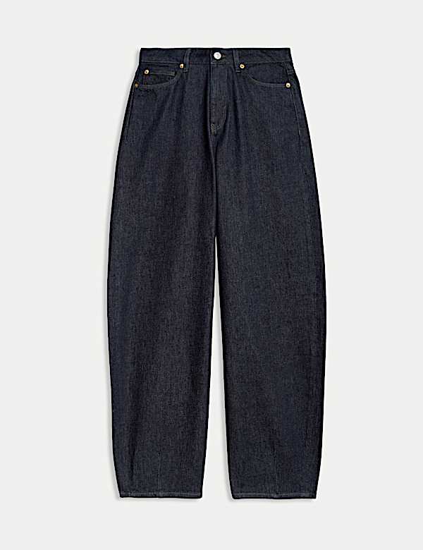 Relaxed Mid Rise Barrel Jeans - AL