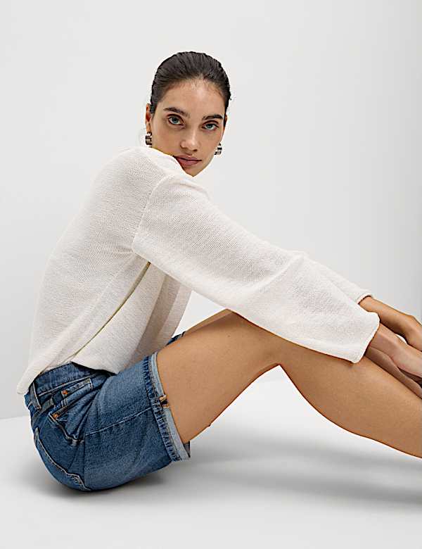 Denim Boyfriend Shorts - SI