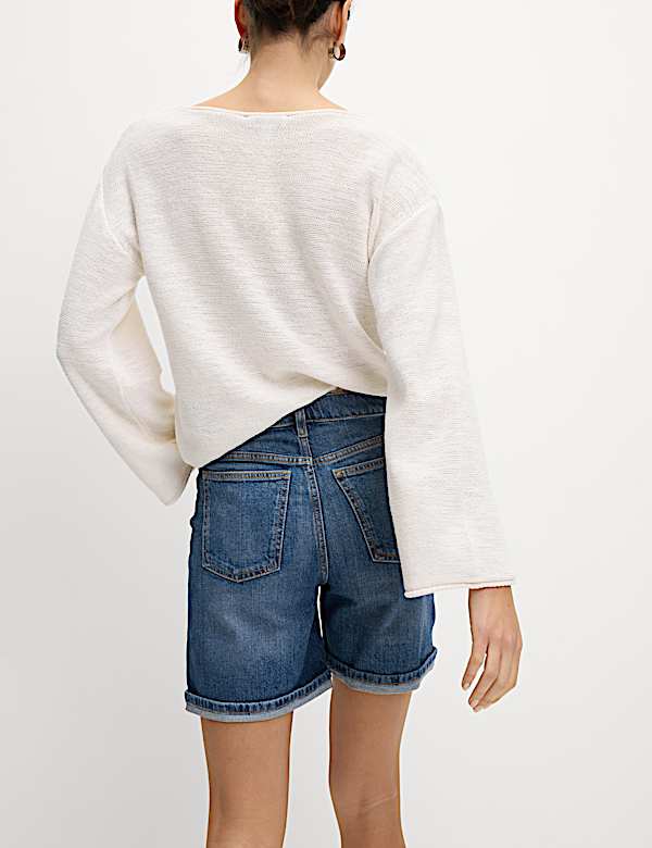 Denim Boyfriend Shorts - SI