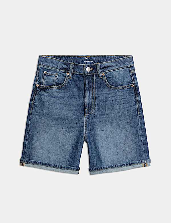 Denim Boyfriend Shorts - SI