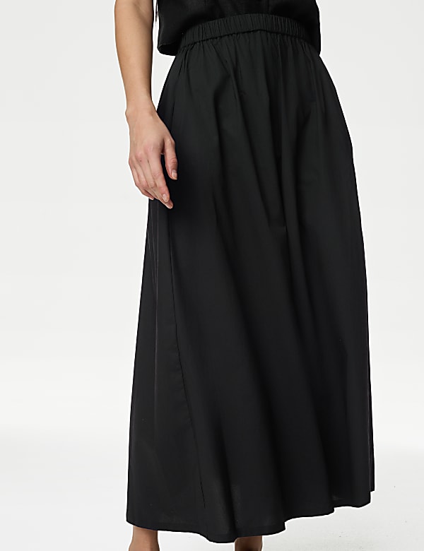 Pure Cotton Midi Skirt
