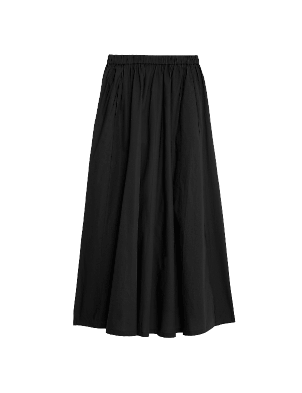 Pure Cotton Midi Skirt