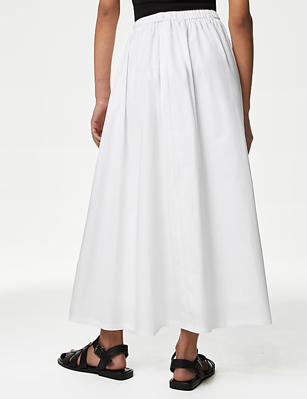Pure Cotton Midi Skirt