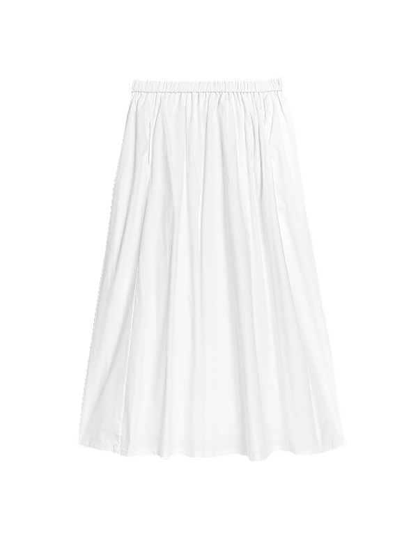 Pure Cotton Midi Skirt