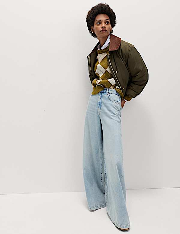 Lyocell™ Blend Wide Palazzo Leg Jeans - SE