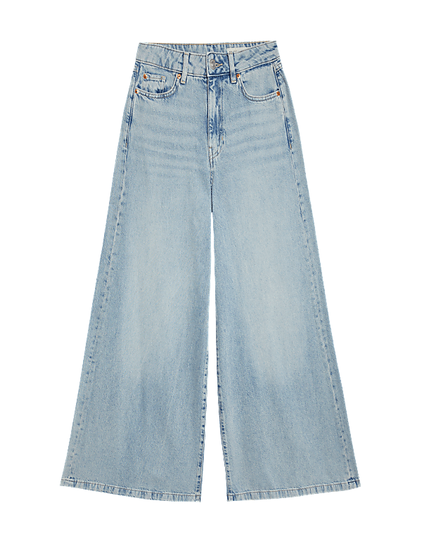 Lyocell™ Blend Wide Palazzo Leg Jeans