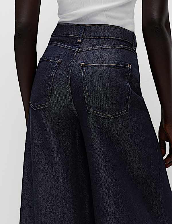 Lyocell&trade; Blend Wide Palazzo Leg Jeans - US