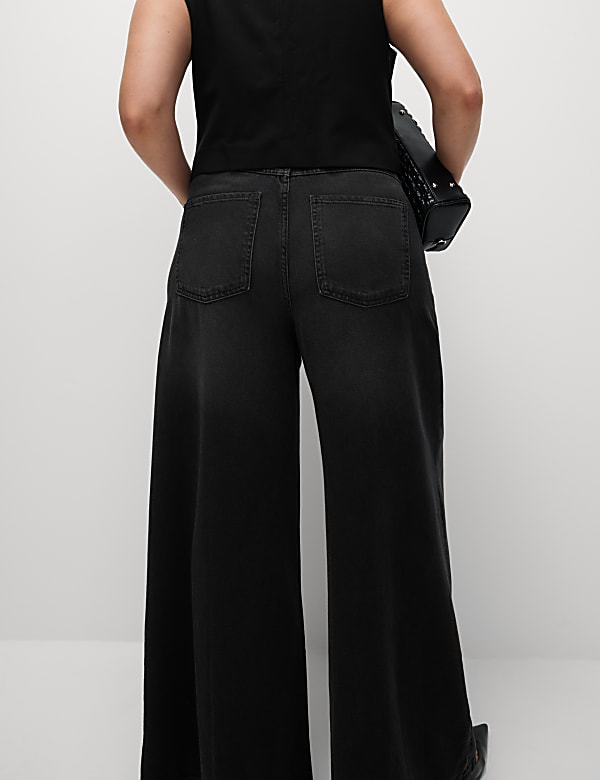 Lyocell™ Blend Wide Palazzo Leg Jeans