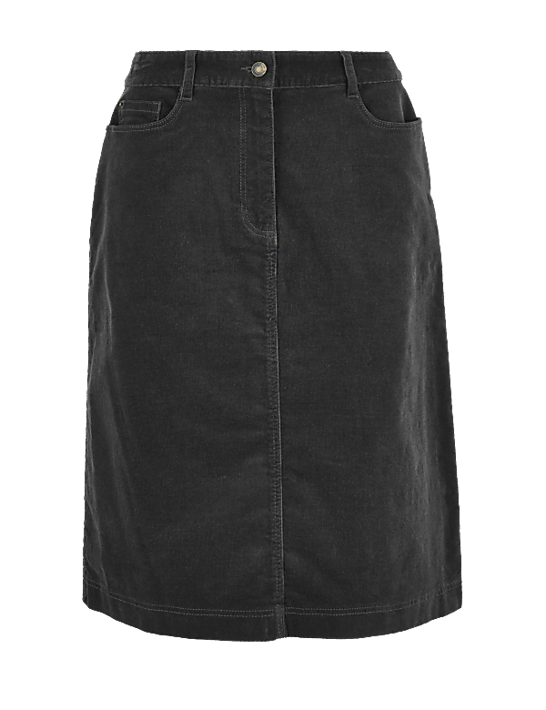 Cotton Rich A-Line Skirt
