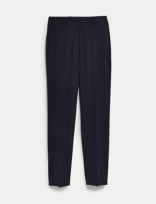 Slim Fit Ankle Grazer Trousers with Stretch - US