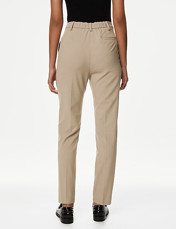 Slim Fit Ankle Grazer Trousers with Stretch