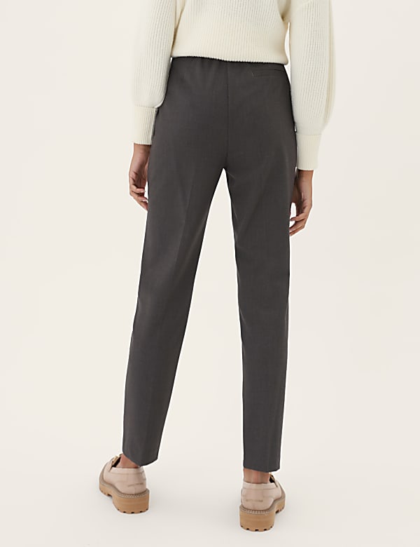 Slim Fit Ankle Grazer Trousers with Stretch
