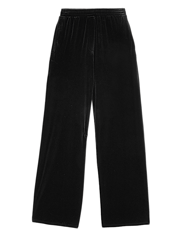 Velvet Wide Leg Trousers