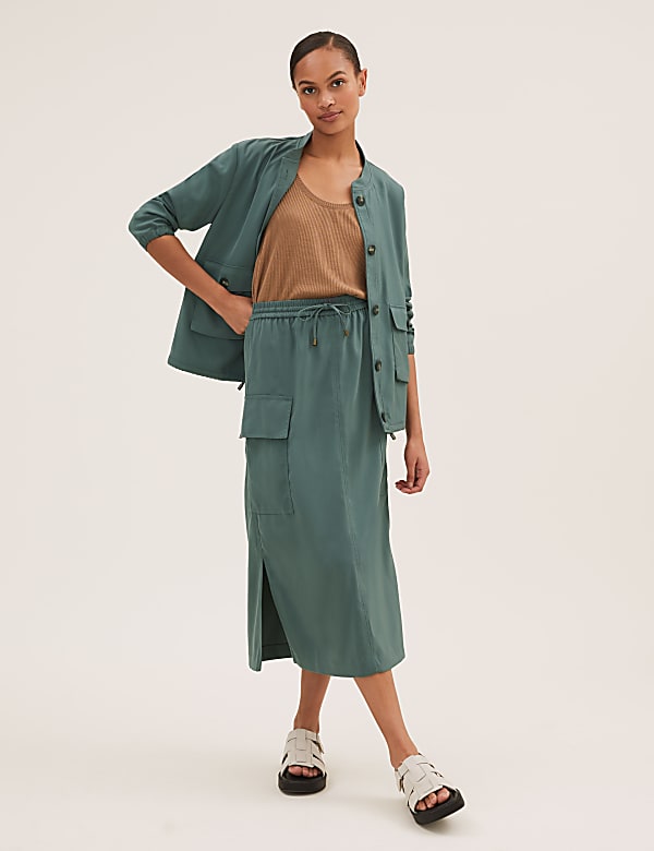 Satin utility skirt best sale