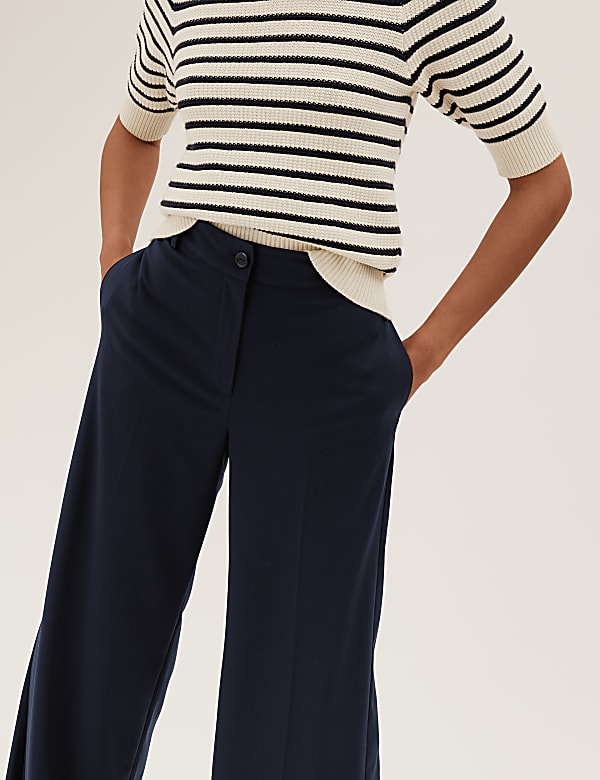 High Waisted Wide Leg Trousers