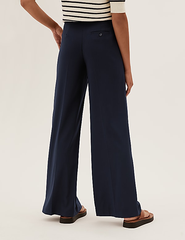 High Waisted Wide Leg Trousers