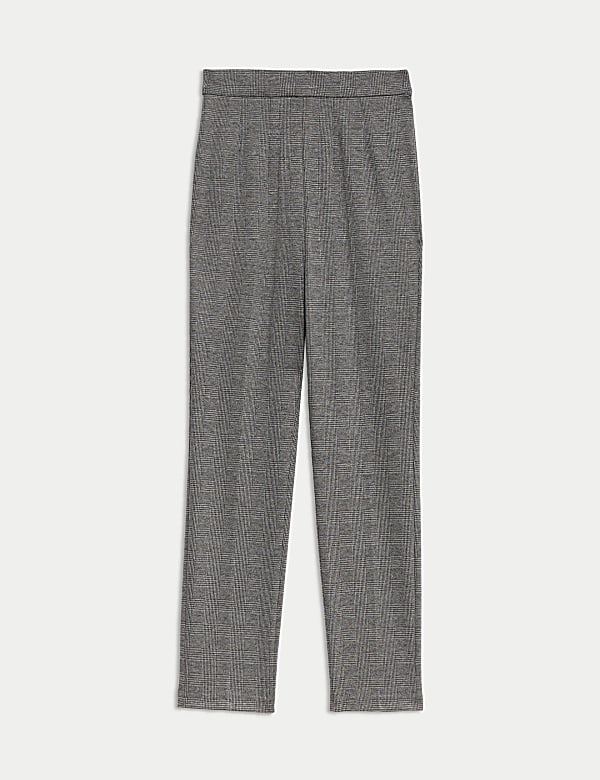 Jersey Checked Slim Fit Trousers - VN