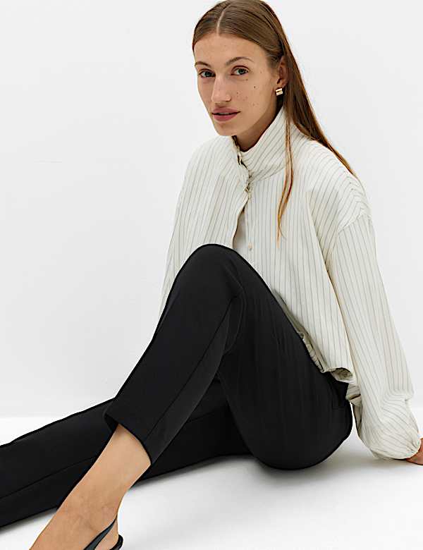 Tapered Ankle Grazer Trousers