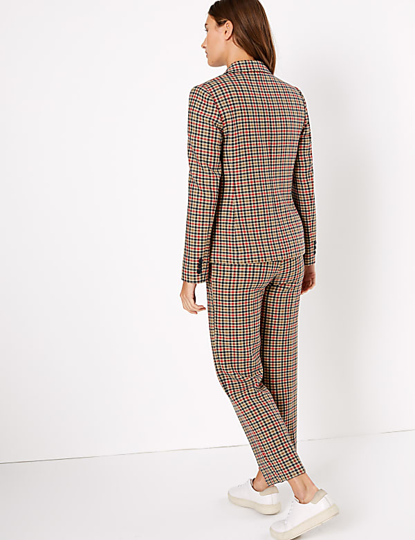 Checked Double Breasted Blazer