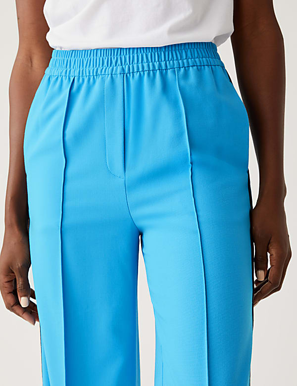 Side Stripe Wide Leg Trousers