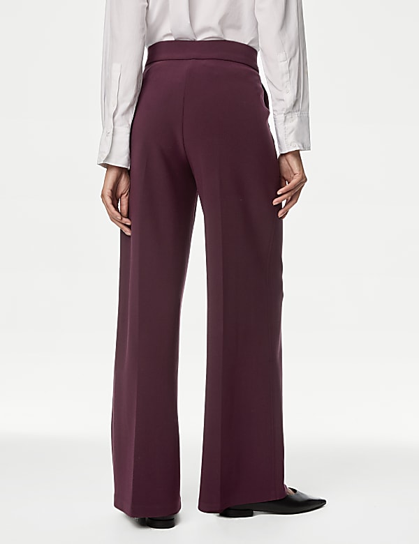 Jersey Crepe Wide Leg Trousers