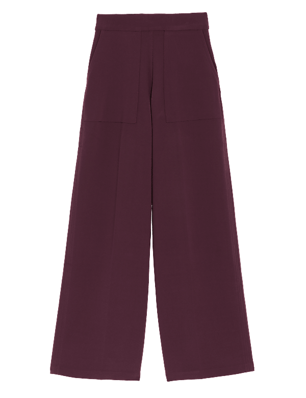 Jersey Crepe Wide Leg Trousers
