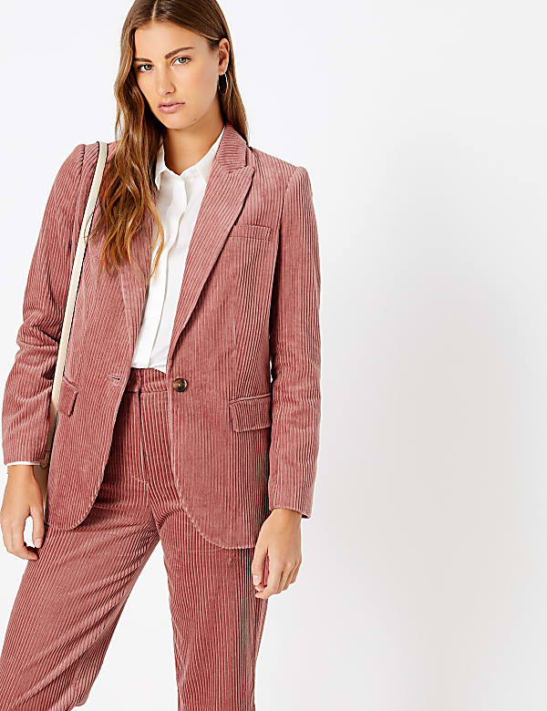 Pure Cotton Corduroy Blazer