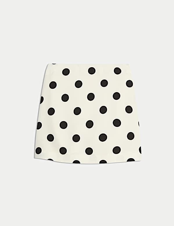 Polka Dot Mini A-Line Skirt - JE