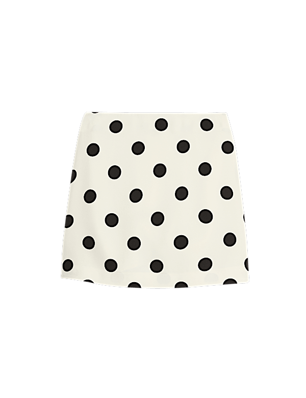 Polka Dot Mini A-Line Skirt