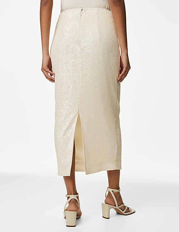 Sequin Midaxi Column Skirt - DK