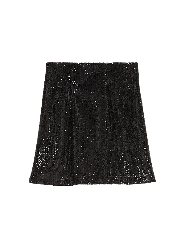 Sequin Mini A-Line Skirt