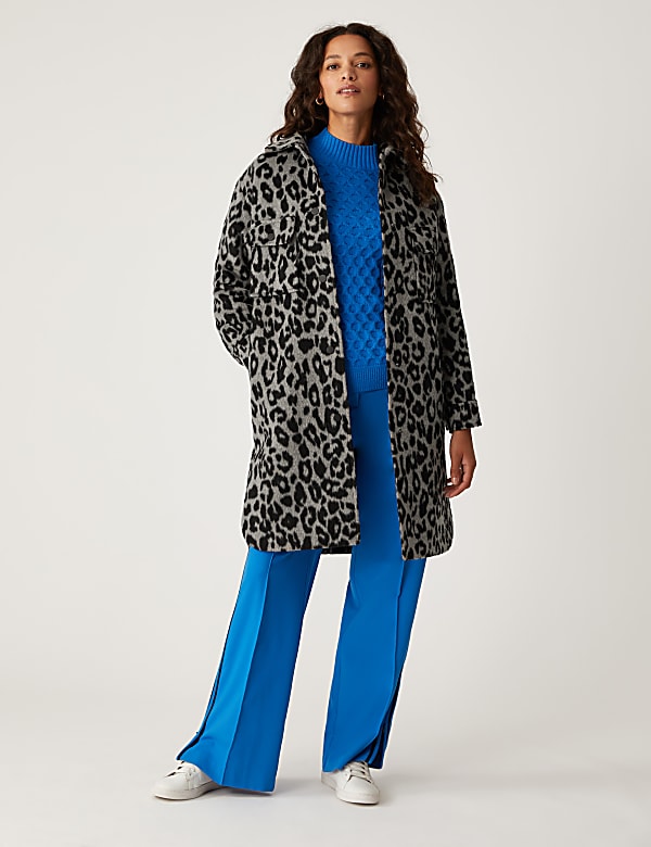 Animal Print Relaxed Longline Shacket