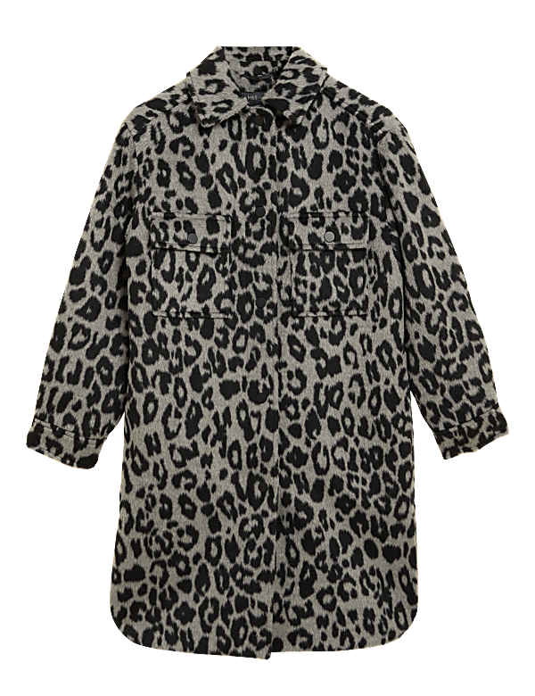 Animal Print Relaxed Longline Shacket