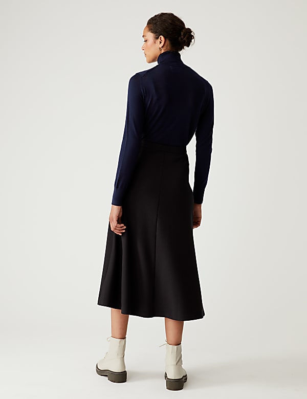 Jersey Midi Circle Skirt