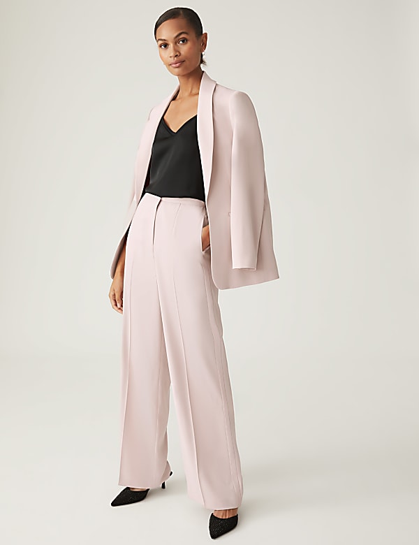 Satin Wide Leg Trousers