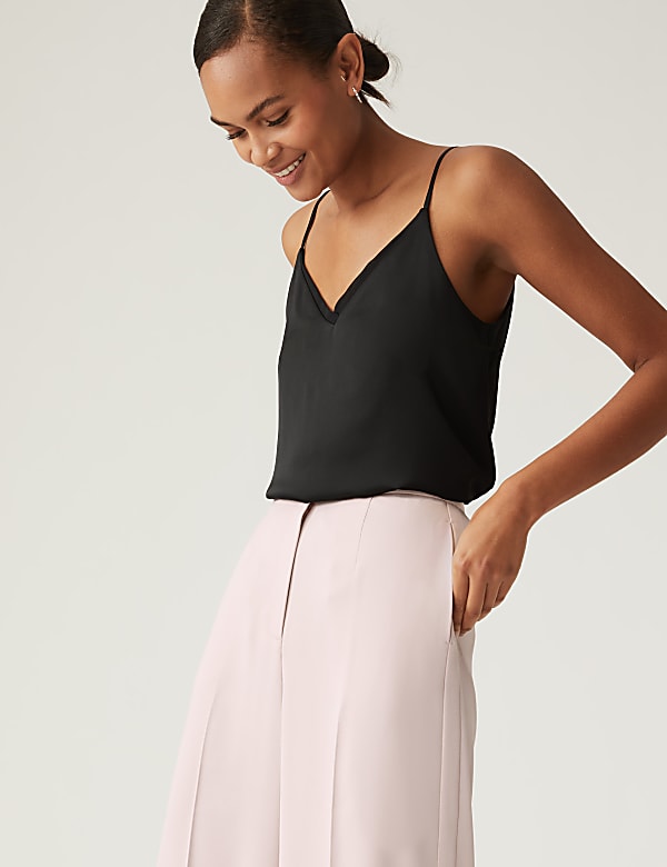 Satin Wide Leg Trousers