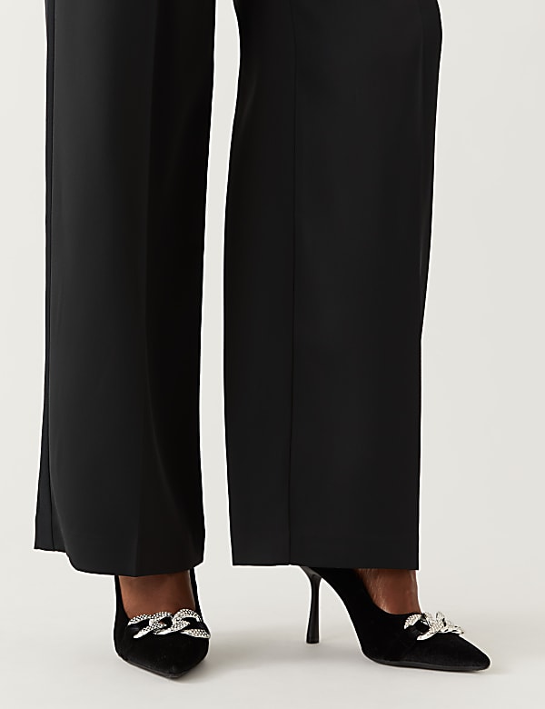Satin Wide Leg Trousers
