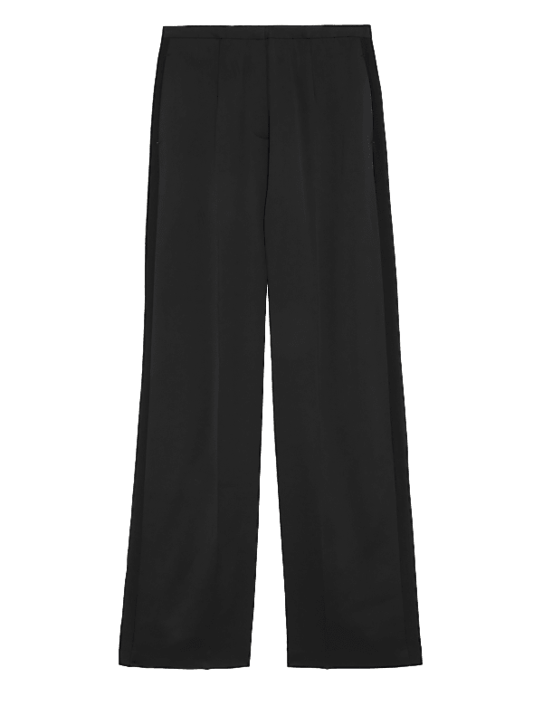 Satin Wide Leg Trousers