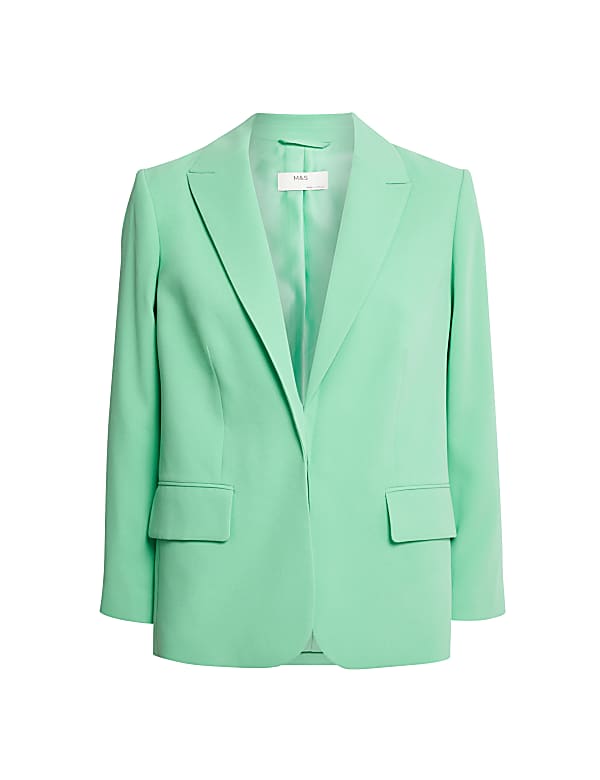Crepe Relaxed Single Breasted Blazer