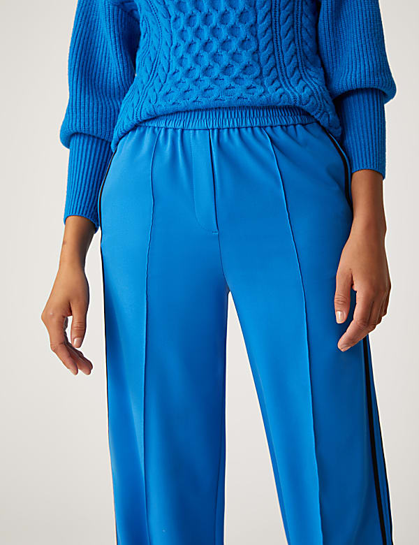 Side Stripe Wide Leg Trousers