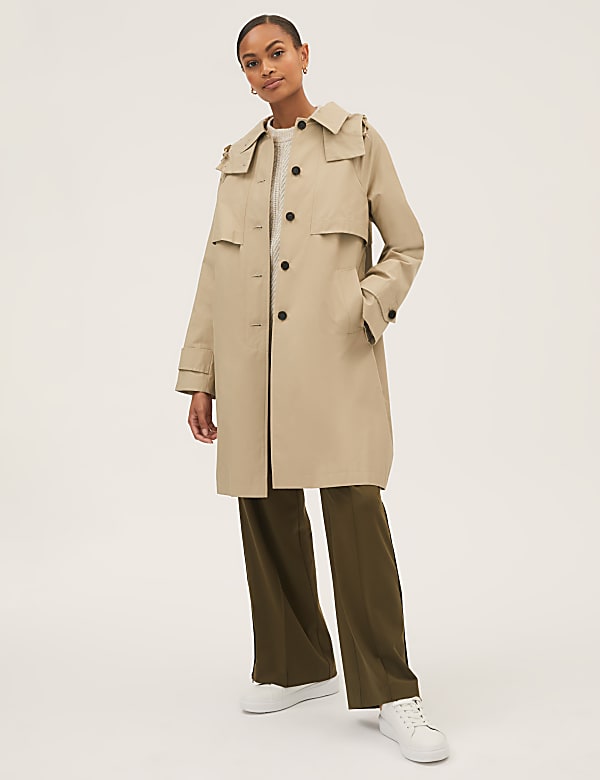 Buy Cotton Rich Stormwear Hooded Car Coat at Marks Spencer