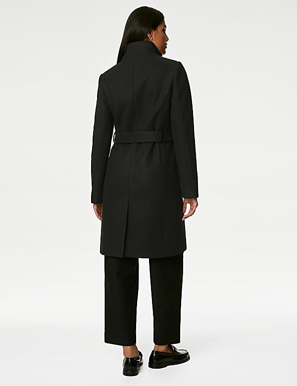 Funnel neck trench coat shop