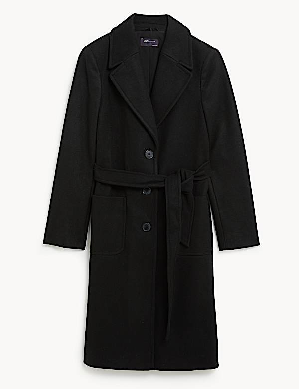 Belted Single Breasted Tailored Coat - FR