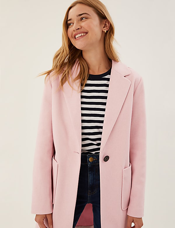 M&s pink coats outlet