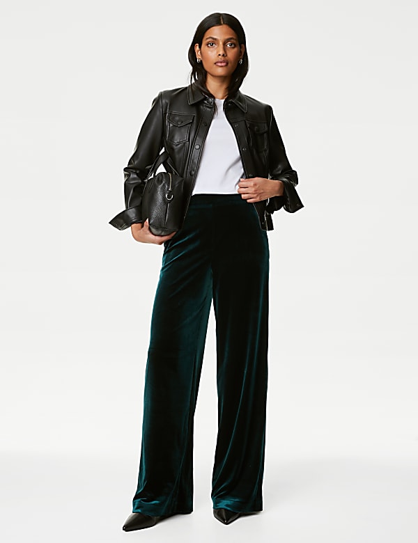 Marks and spencer velvet trousers 2025
