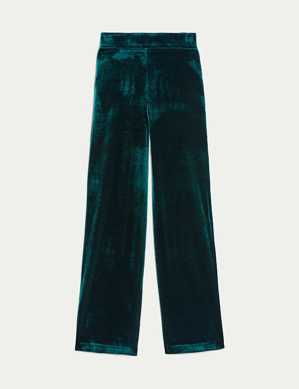 Celana Panjang Beludru Kaki Lebar Pinggang Elastis - ID