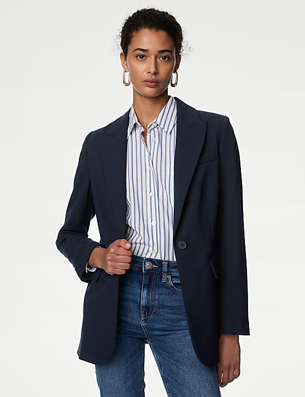 Relaxed Single Breasted Blazer - AT