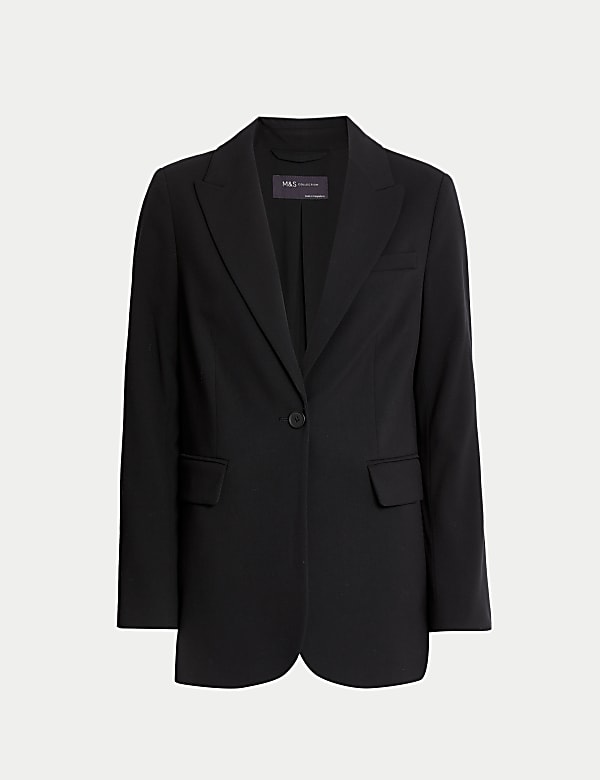 Relaxed Single Breasted Blazer BLACK Blazers M S IT